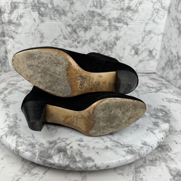 Isabel Marant Womans Dyna Ankle Boots Size 37/US 7 Black Velvet Calfskin Suede - Picture 7 of 8